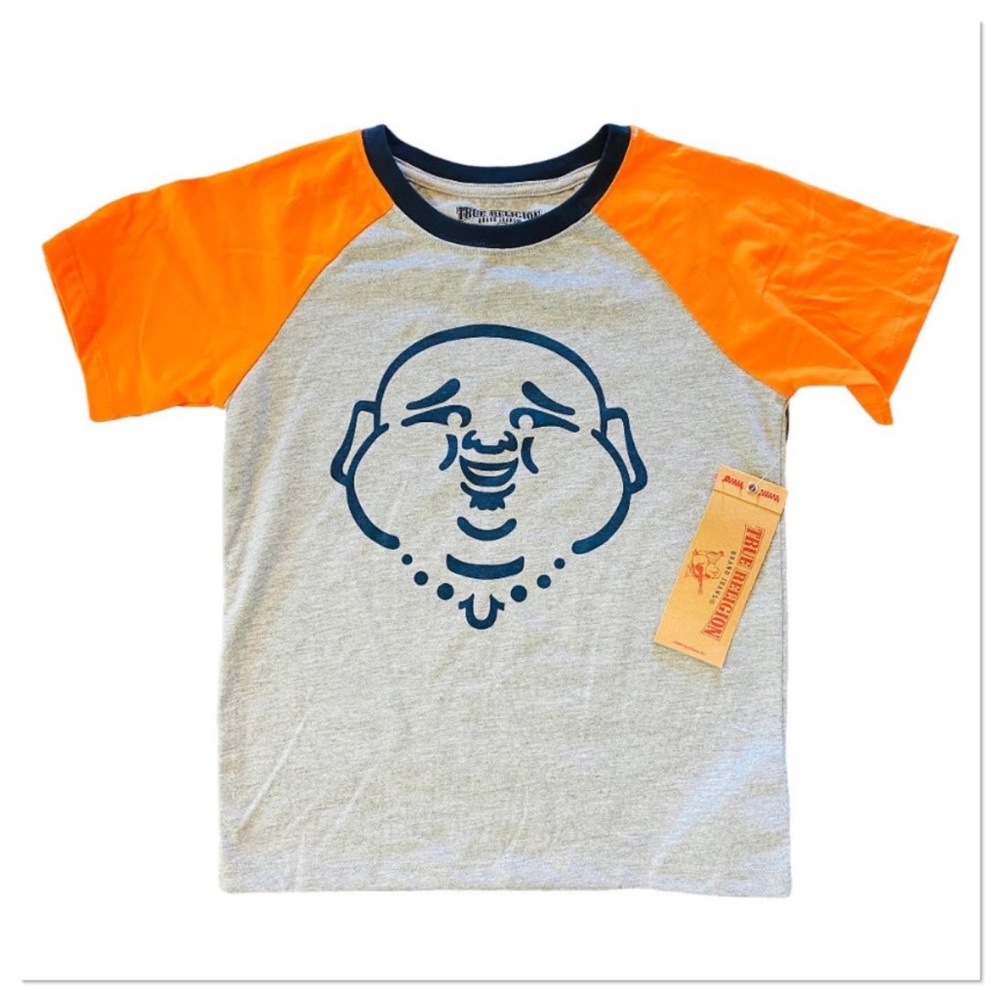 True Religion Boys Buddha Raglan Tee T-shirt
